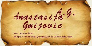 Anastasija Gmijović vizit kartica